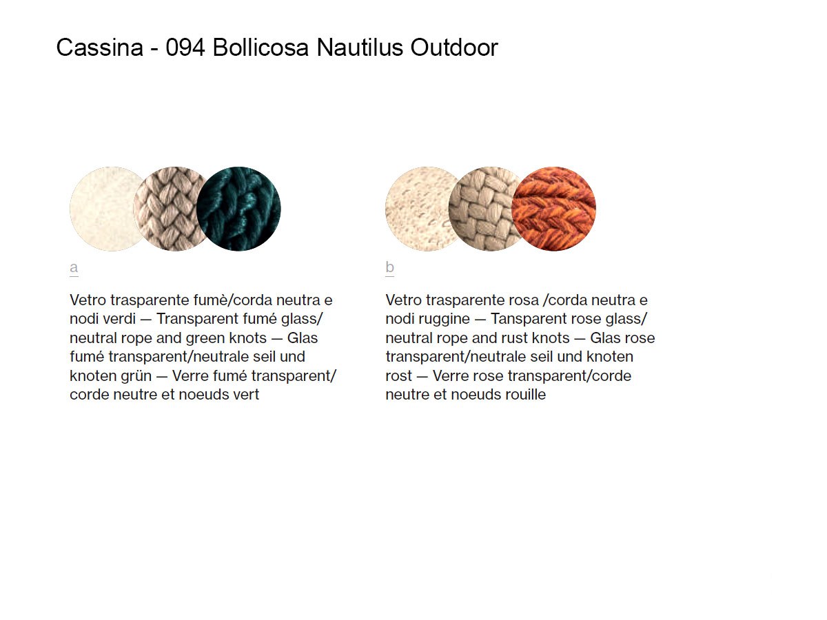 Cassina 094 Bollicosa Nautilus Suspension Lamp Outdoor