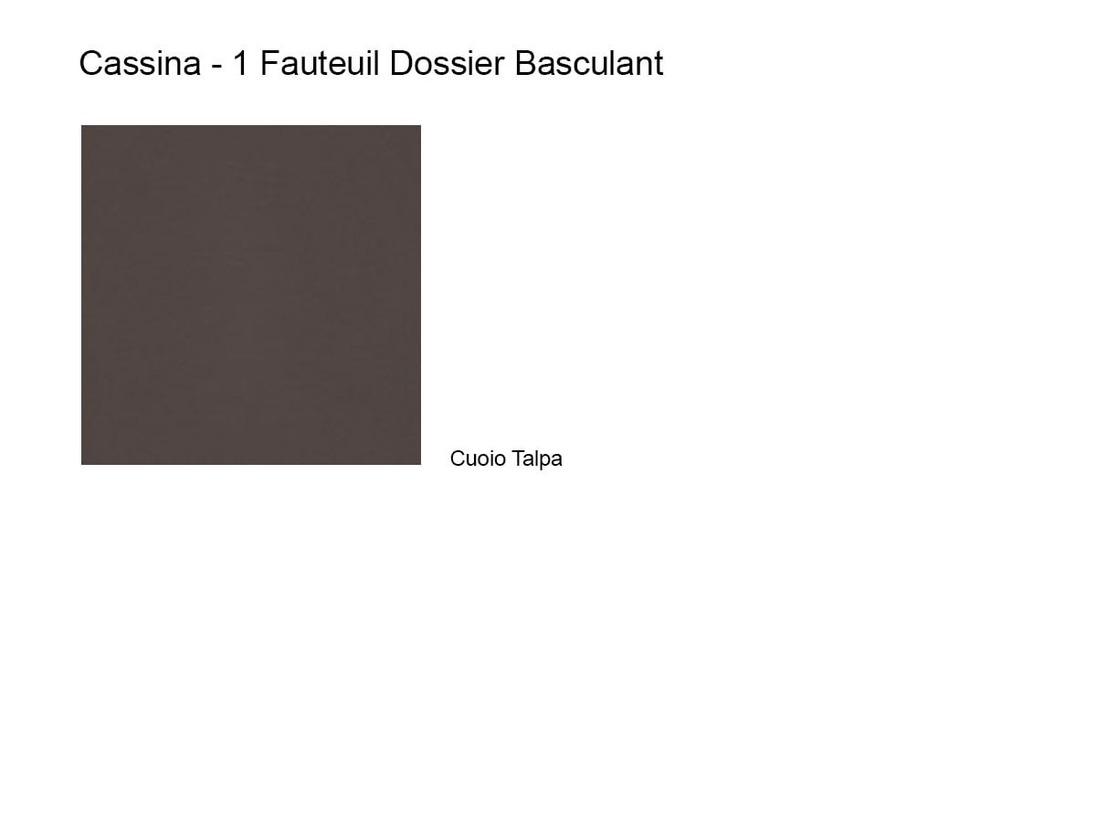 Cassina 1 Fauteuil Dossier Basculant Armchair Chrome Talpa Saddle Leather