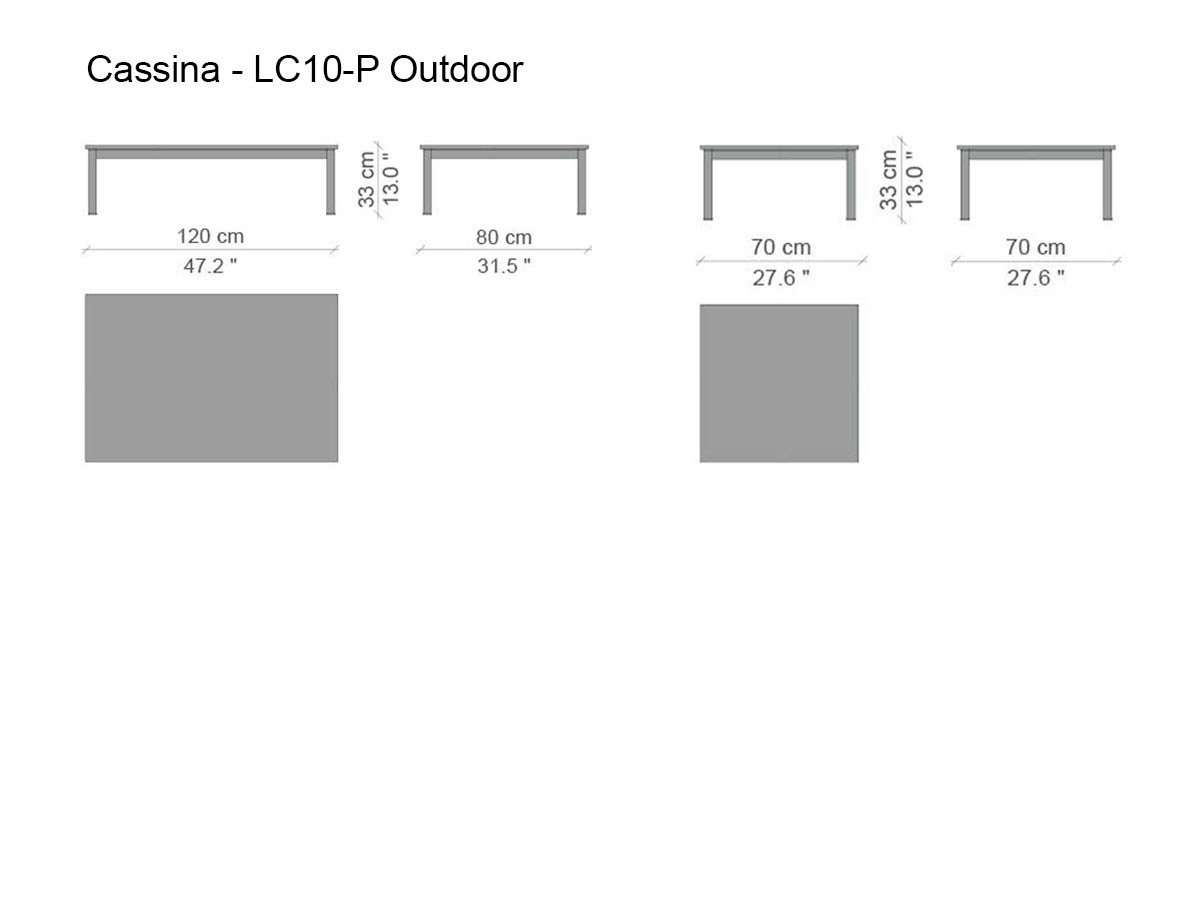 Cassina 10 Table En Tube Outdoor Table