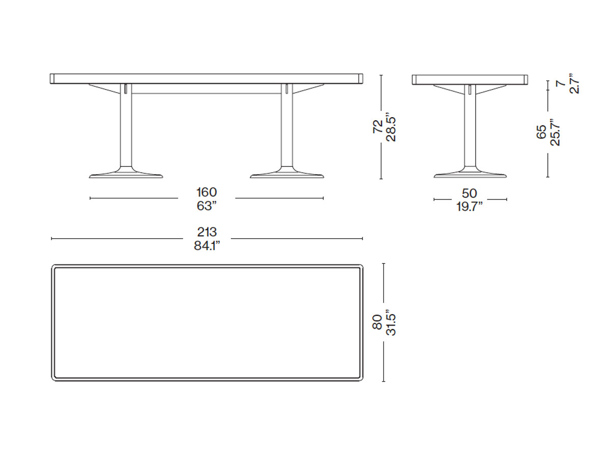 Cassina 11 Table Pieds Corolle Appartement Le Corbusier Table