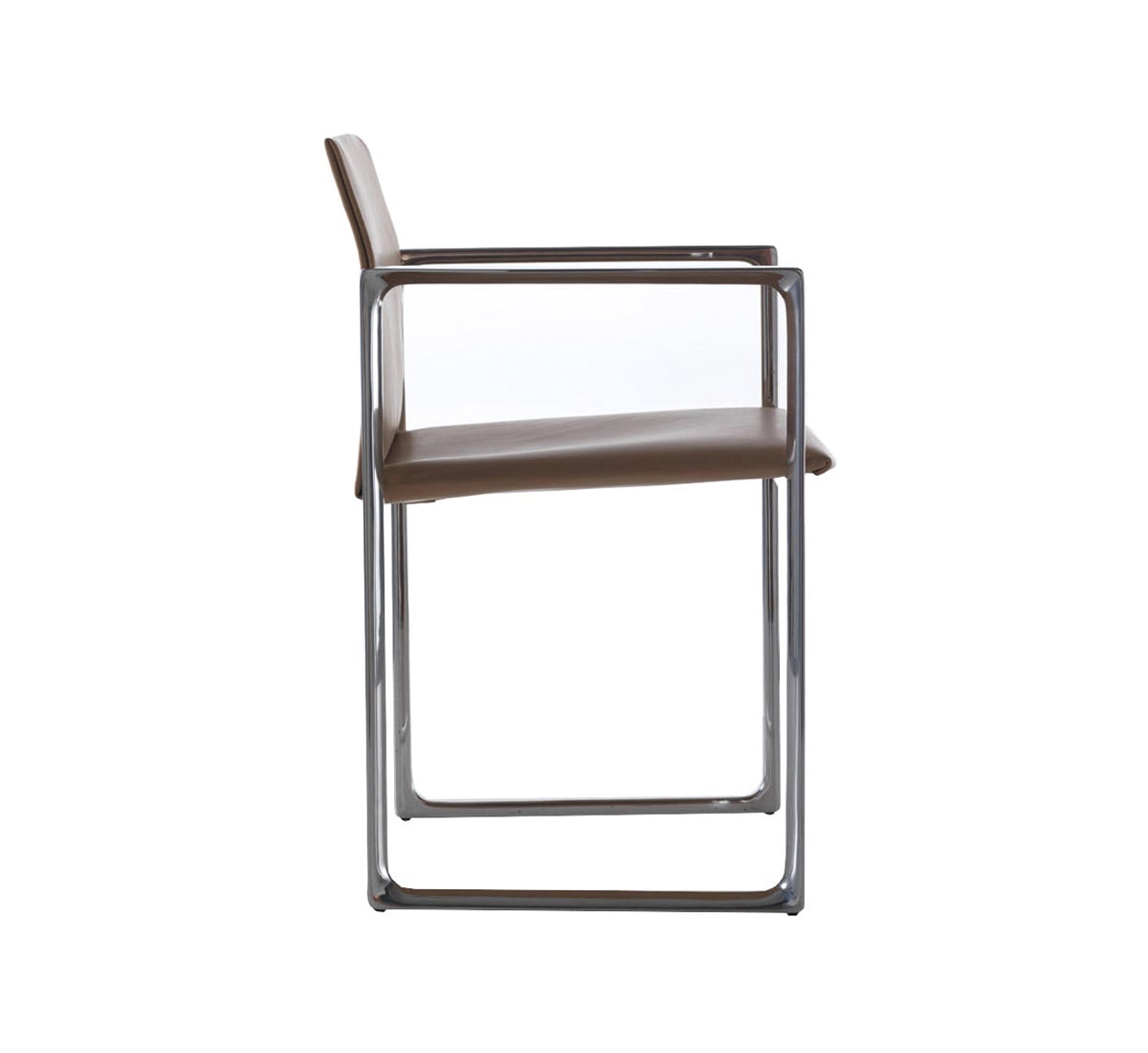 Cassina 184 Eve Chair Polished Aluminium 1f Ivory Saddle Leather
