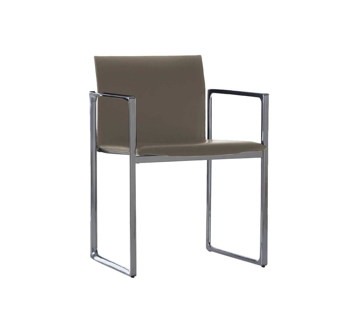 Cassina 184 Eve Chair Polished Aluminium 1f Ivory Saddle Leather