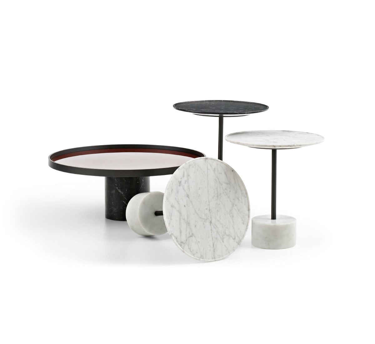 Cassina 194 9 Coffee Table Carrara Marble Top Anthracite