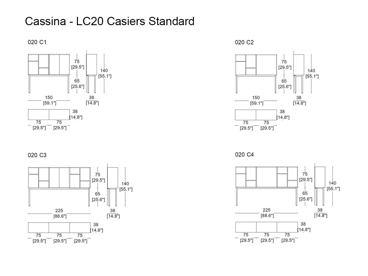 Cassina 20 Casiers Standard Sideboard Collection