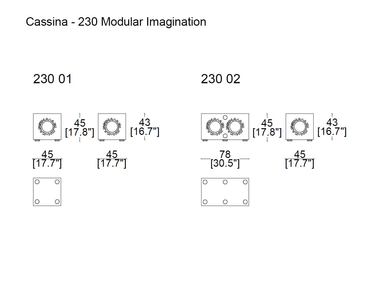 Cassina 230 Modular Imagination Pouf