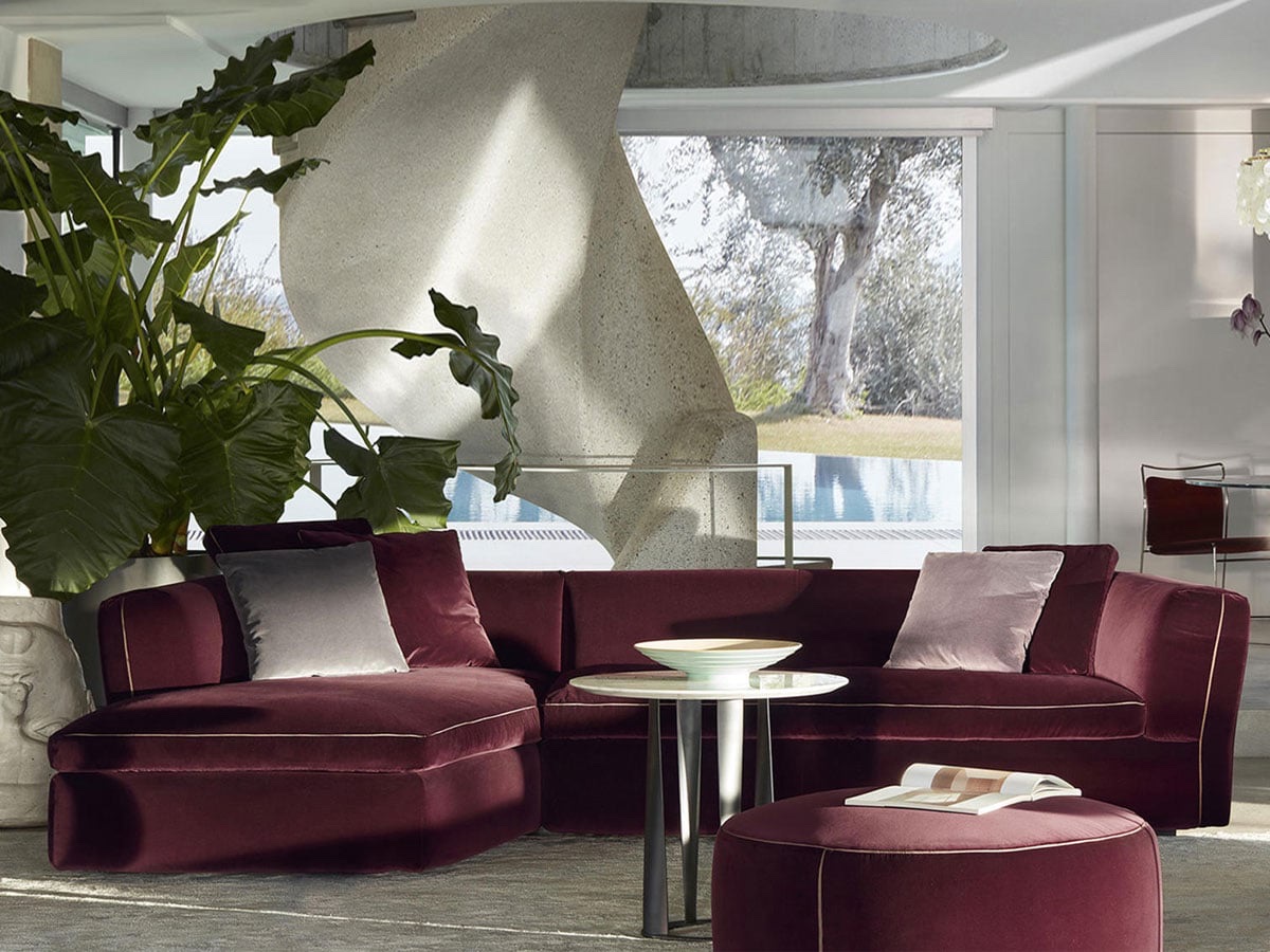 Cassina 291 Dress Up Sofa Pouf Ortigia Vino