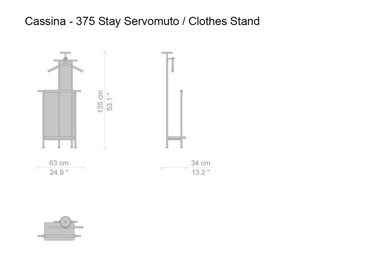 Cassina 375 Stay Clothes Stand Bronze Carrara