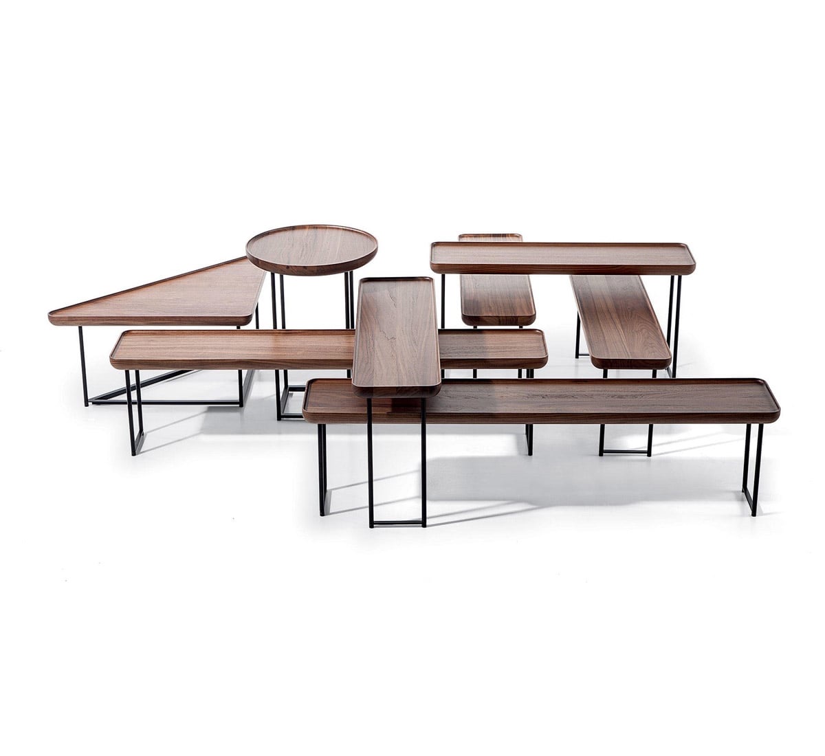 Cassina 381 Torei Coffee Table H 41 Canaletto Walnut