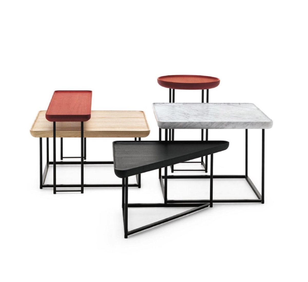 Cassina 381 Torei Coffee Table H 41 Canaletto Walnut