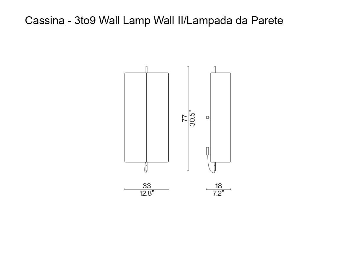 Cassina 3to9 Wall Lamp Wall Ii