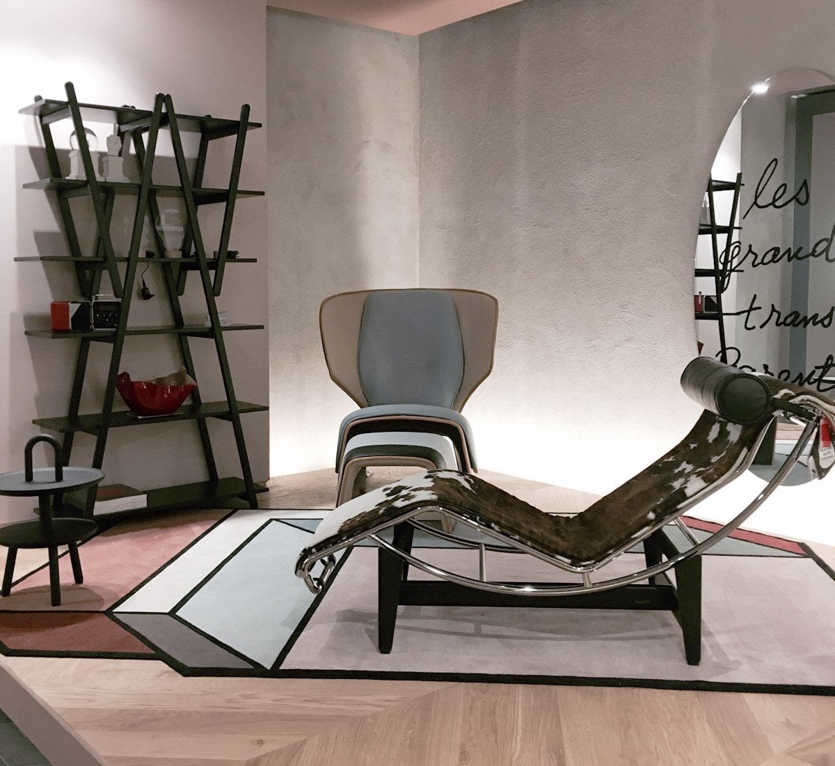 Cassina 4 Chaise Longue A Reglage Continu Durable Pony Skin