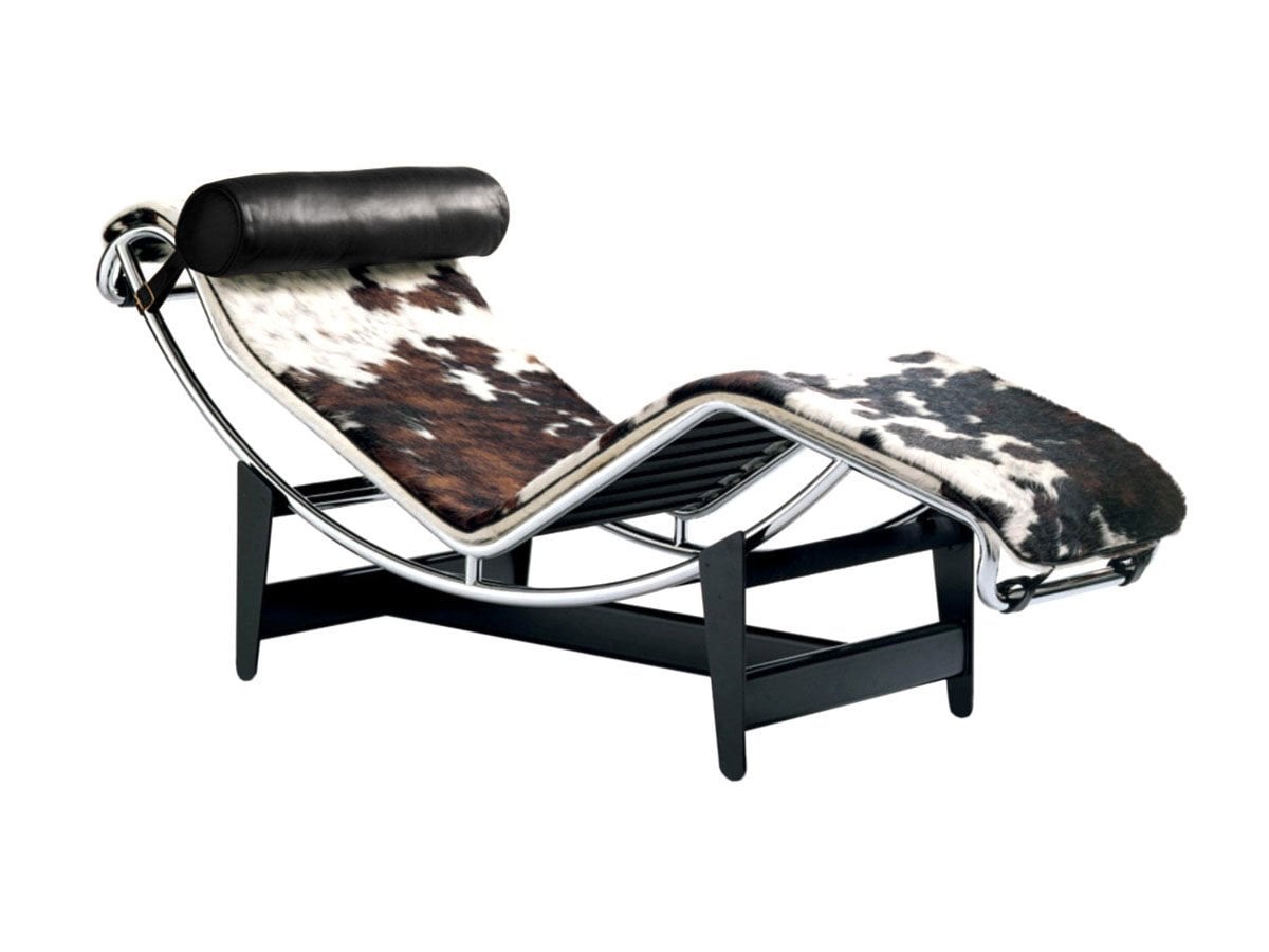 Cassina 4 Chaise Longue A Reglage Continu Durable Pony Skin