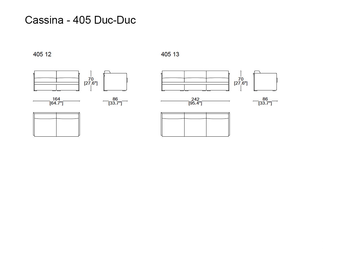 Cassina 405 Duc Duc Sofa