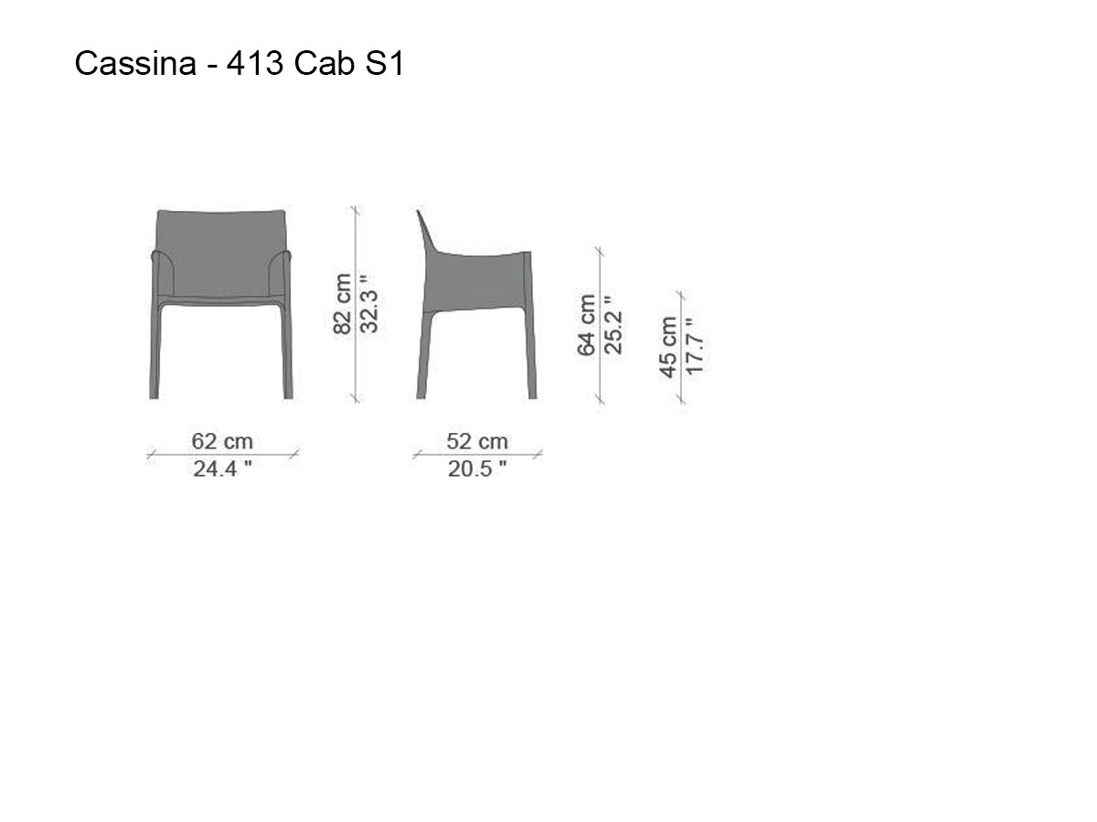 Cassina 413 Cab Chair