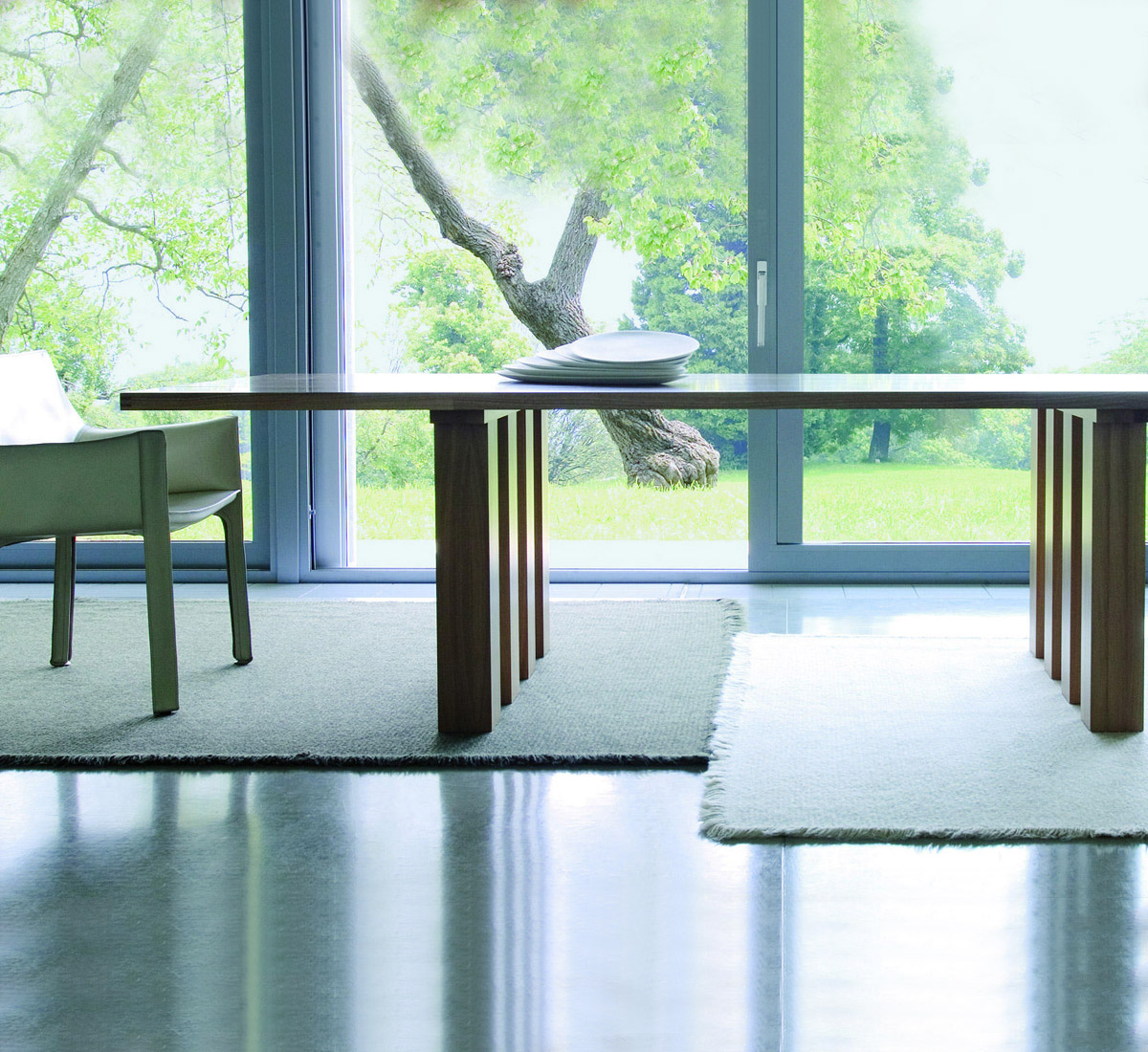 Cassina 451 La Basilica Table 225x785 Cm Natural Ash