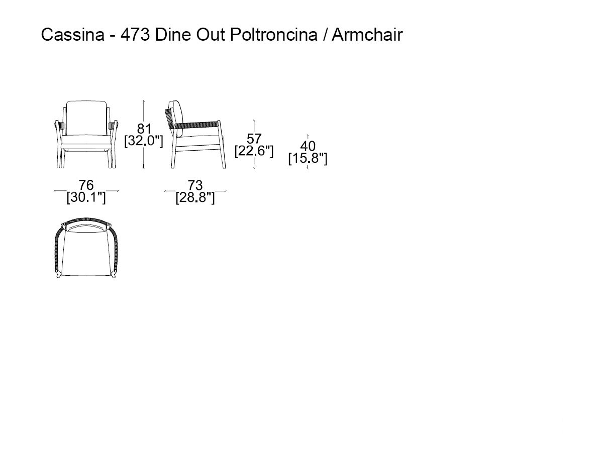 Cassina 473 Dine Out Armchair