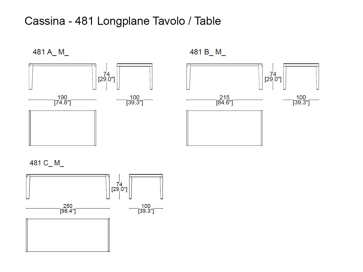 Cassina 481 Longplane Table