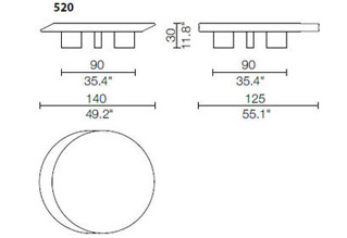 Cassina 520 Accordo Coffee Table