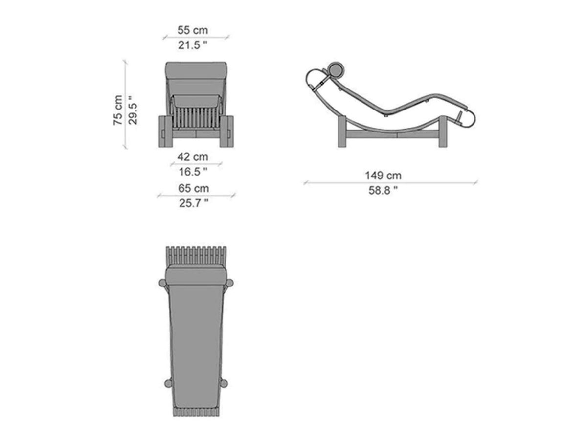 Cassina 522 Tokyo Chaise Longue