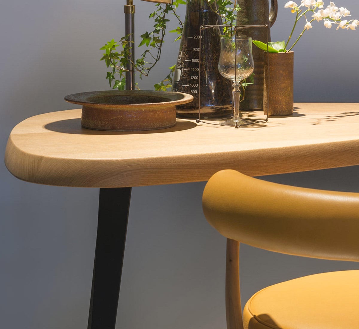 Cassina 527 Mexique Table Haute Chene Naturel H 70 Cm