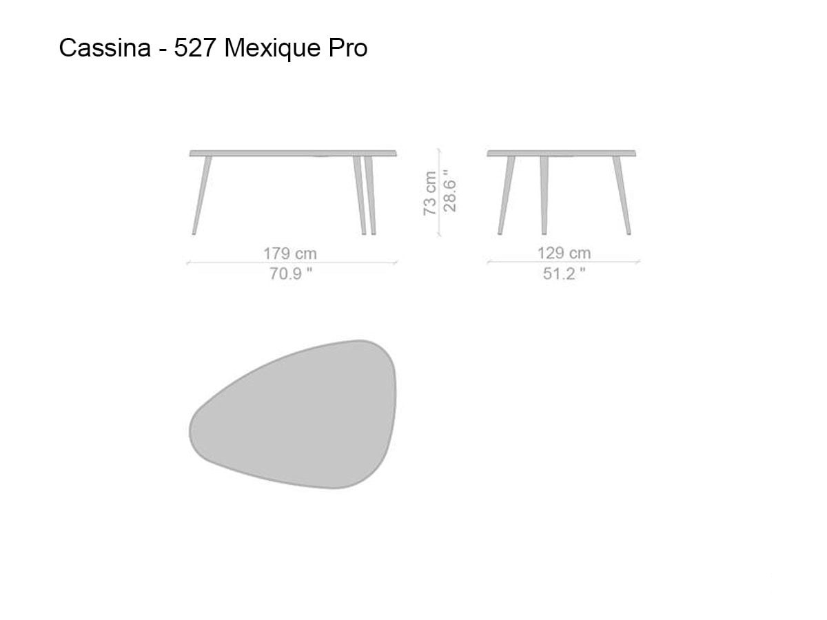 Cassina 527 Mexique Pro Table Black Stained Oak