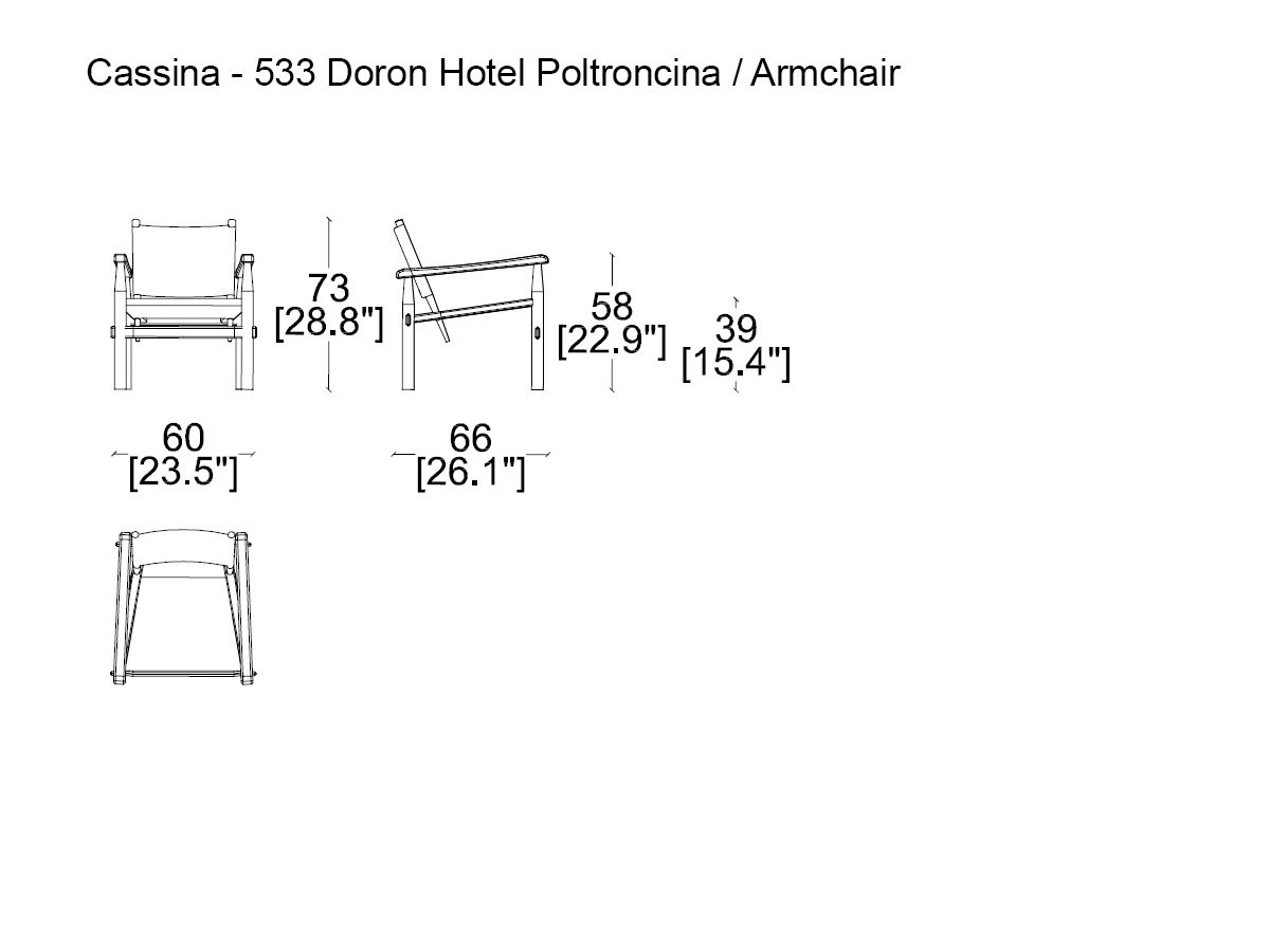 Cassina 533 Doron Hotel Outdoor Armchair