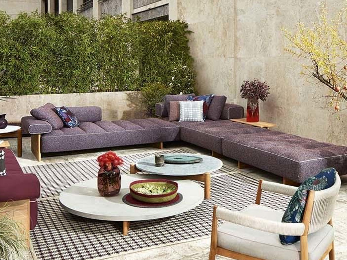 Cassina 535 Table A Plateau Interchangeable Outdoor Coffee Table