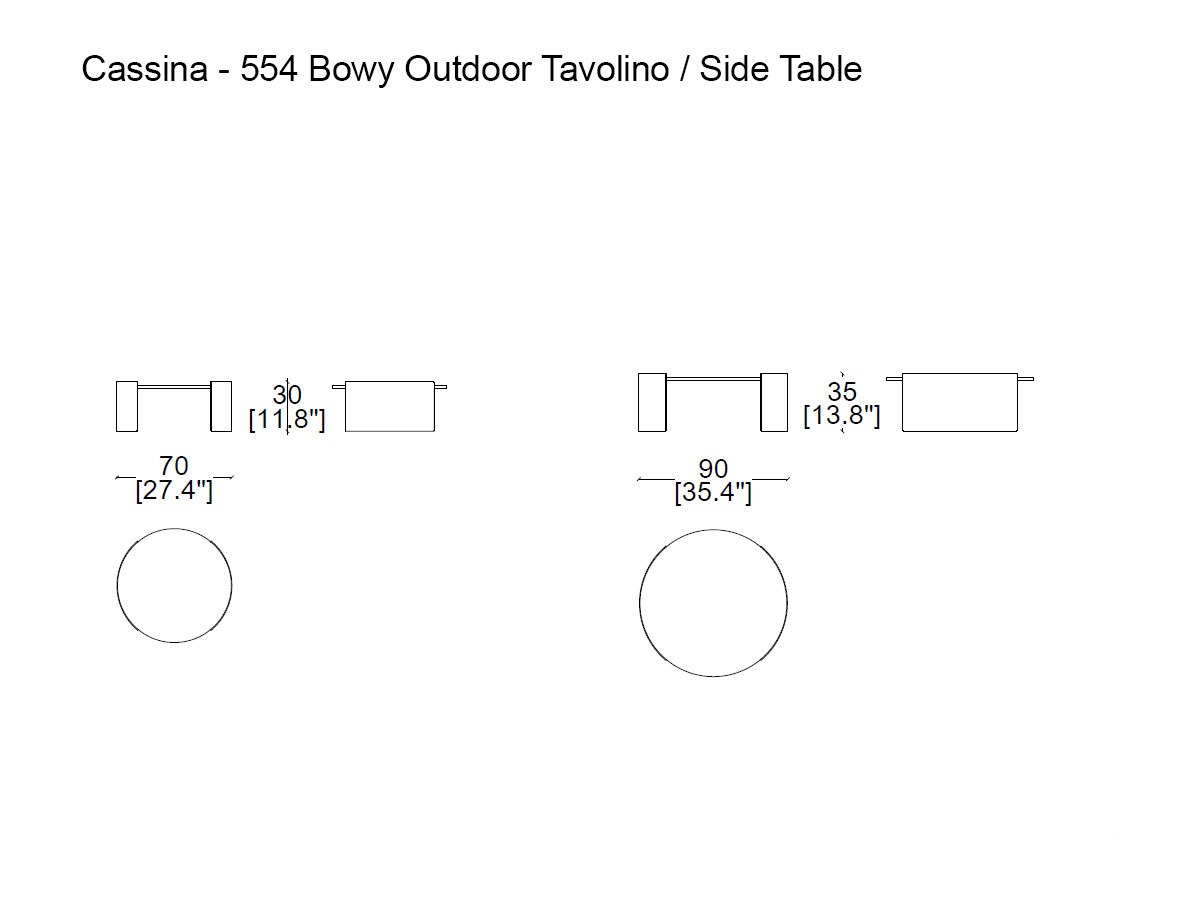 Cassina 554 Bowy Outdoor Side Table