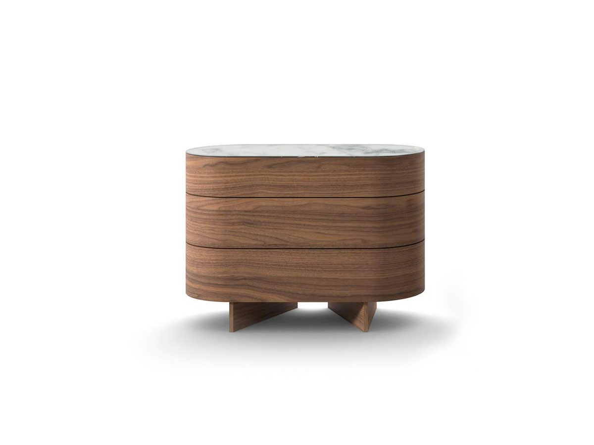Cassina 558 Rondos Dressers L 120 Cm Canaletto Walnut Matt Carrara White
