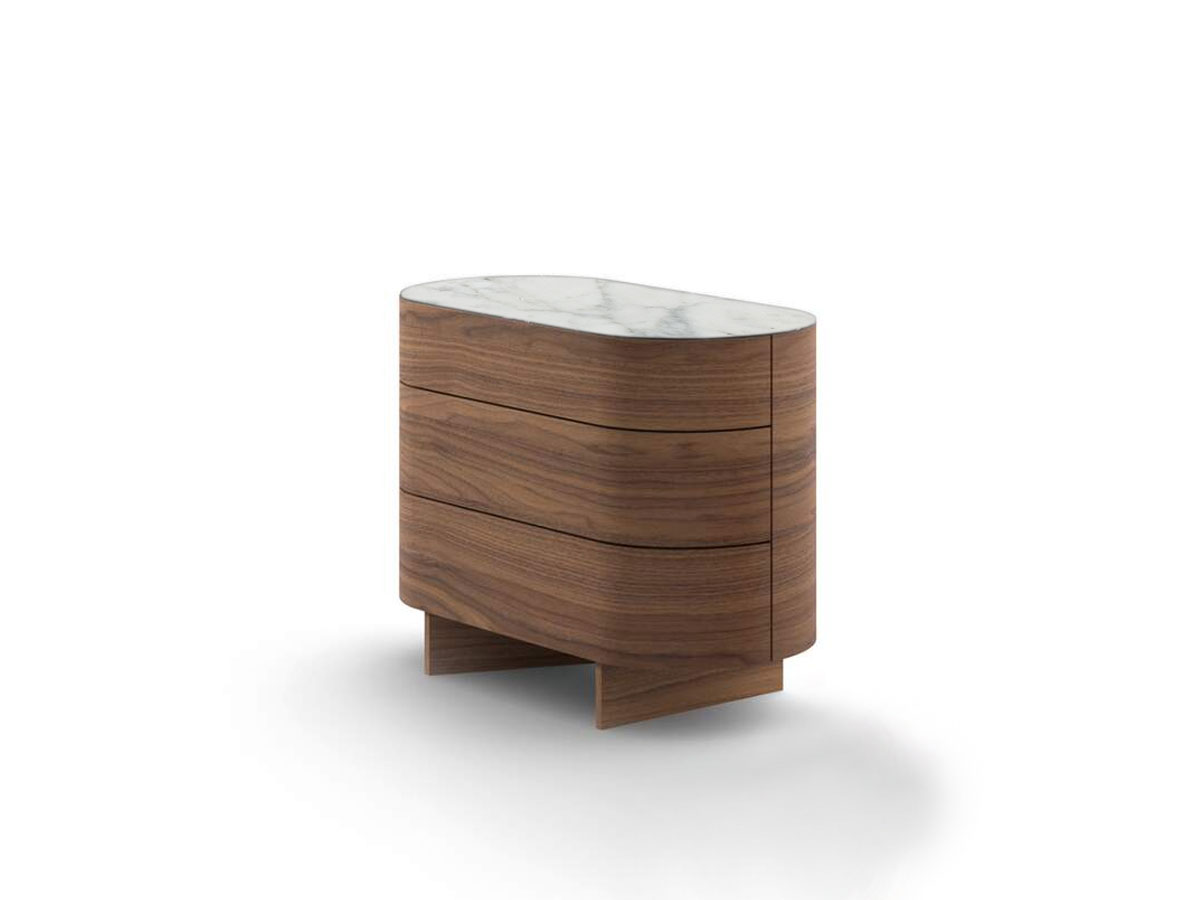 Cassina 558 Rondos Dressers L 120 Cm Canaletto Walnut Matt Carrara White