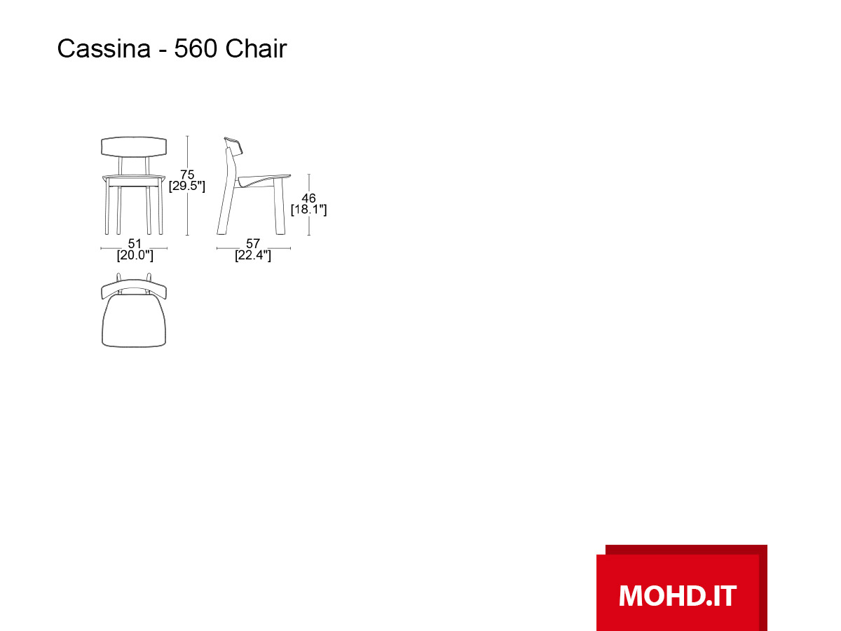 Cassina 560 Back Wing Chair