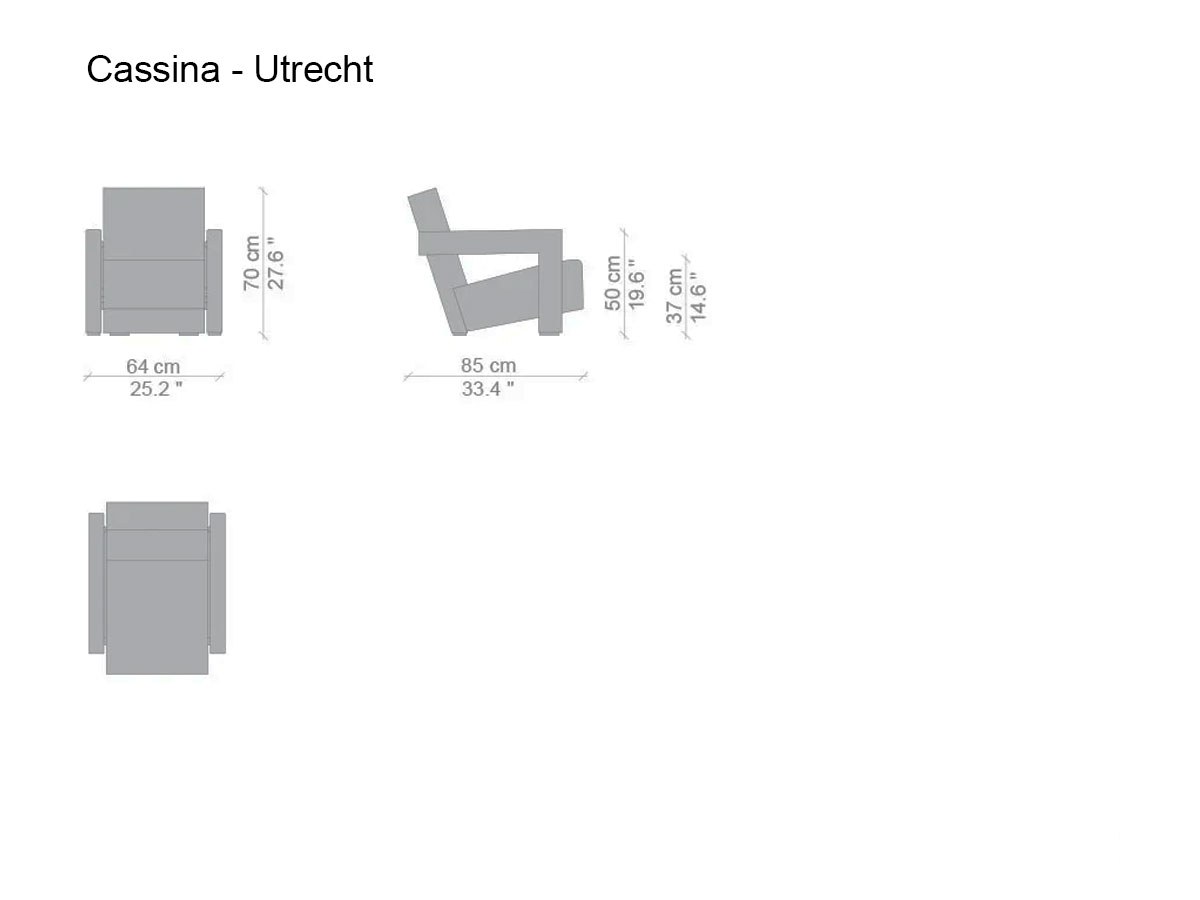 Cassina 637 Utrecht Zig Zag Armchair Stitch
