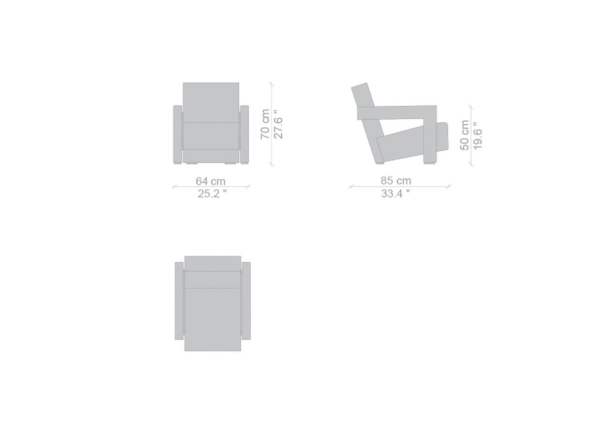 Cassina 637 Utrecht Zig Zag Stitch Armchair Scozia Leather 341