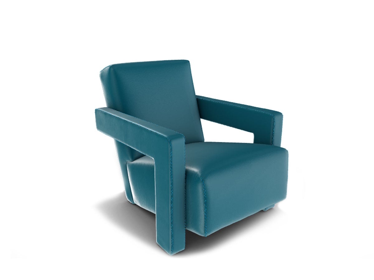 Cassina 637 Utrecht Zig Zag Stitch Armchair Scozia Leather 341