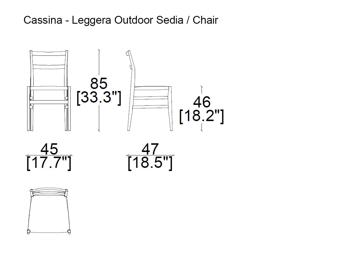 Cassina 647 Leggera Outdoor Chair