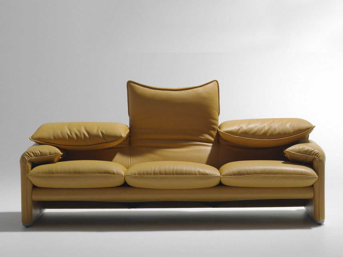 Cassina 675 Maralunga Three Seater Sofa