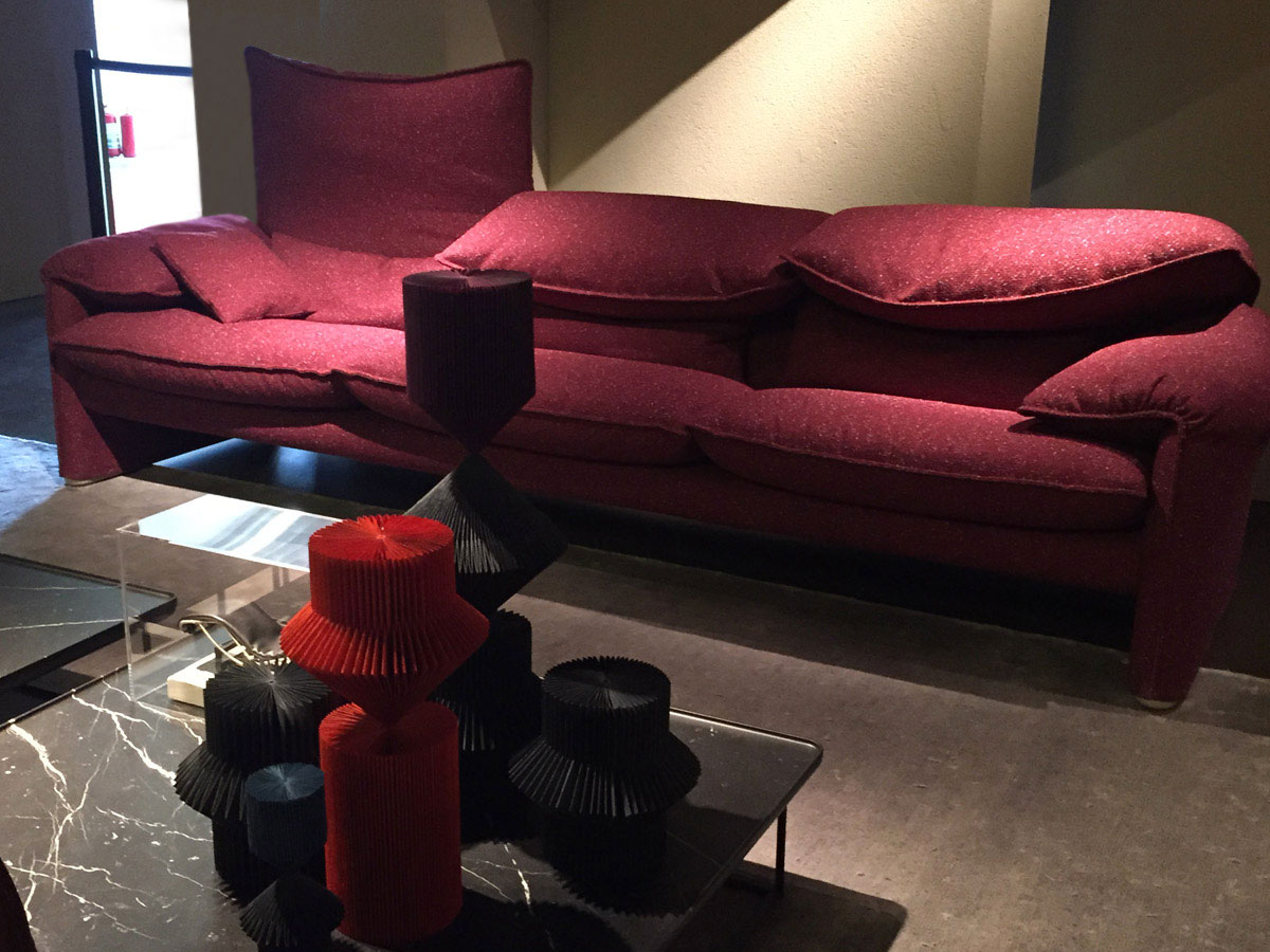 Cassina 675 Maralunga Three Seater Sofa