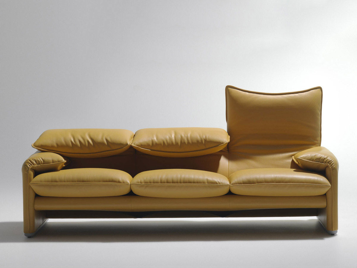 Cassina 675 Maralunga Three Seater Sofa