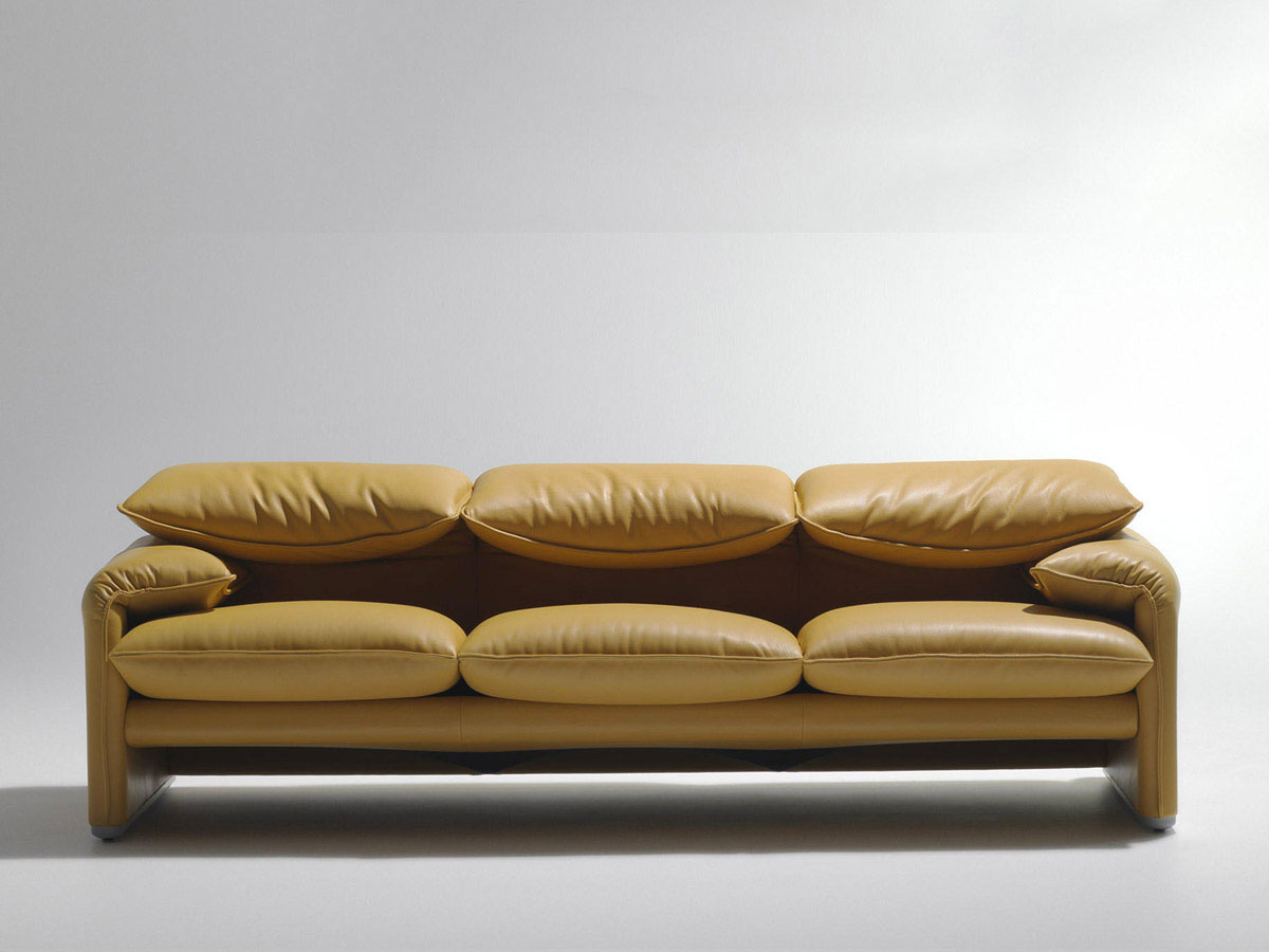 Cassina 675 Maralunga Three Seater Sofa