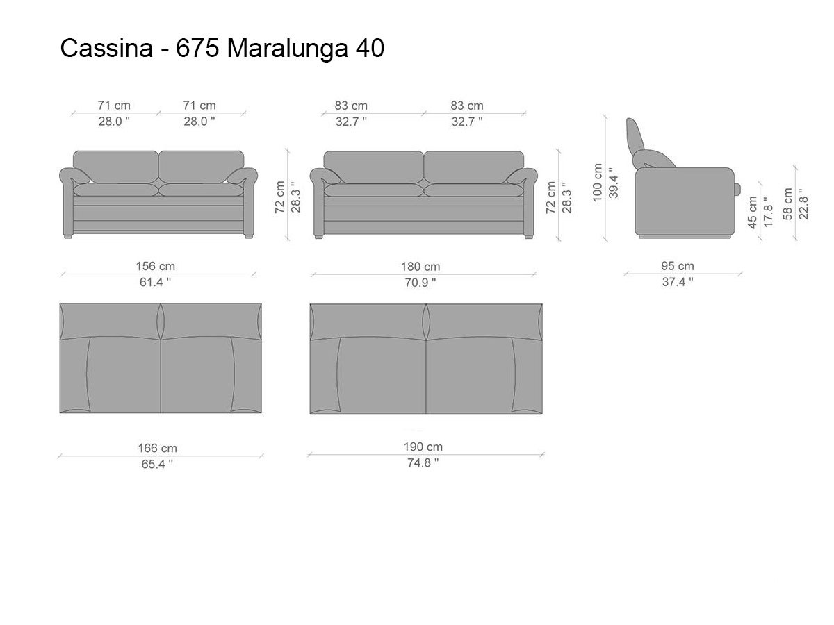Cassina Maralunga 40 2 Seater Sofa