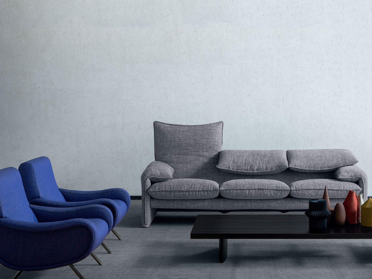 Cassina 675 Maralunga 40 3 Seater Sofa
