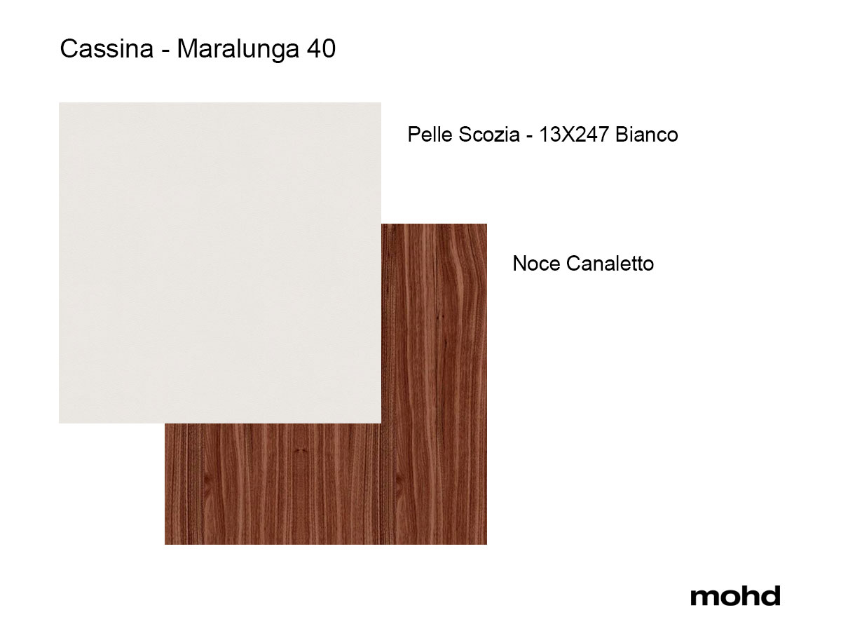 Cassina 675 Maralunga 40 Sofa Leather Scozia White 13x247