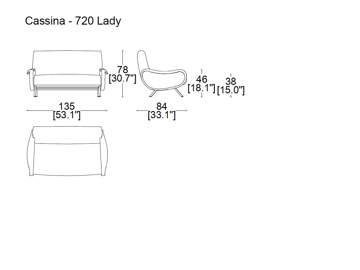 Cassina 720 Lady Sofa
