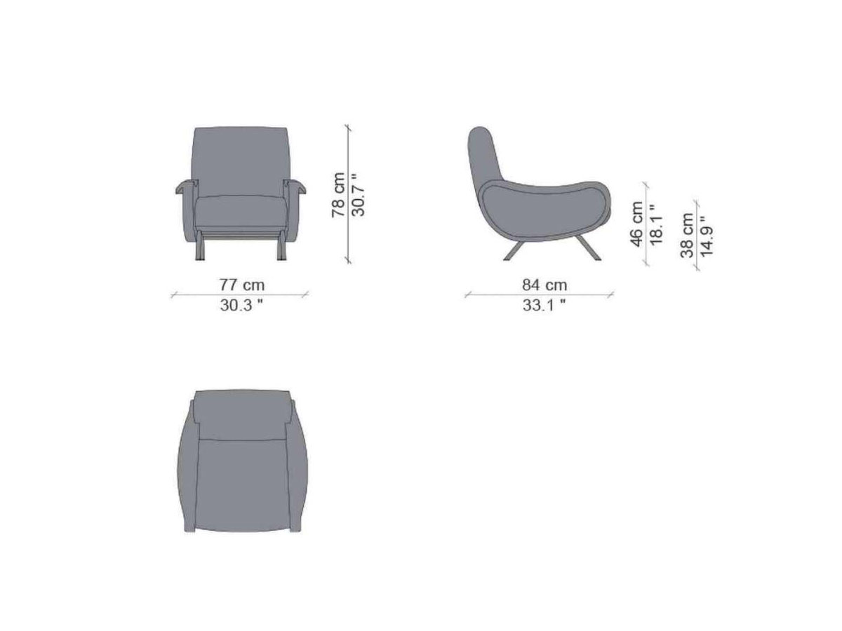 Cassina 720 Lady Armchair Zanuso