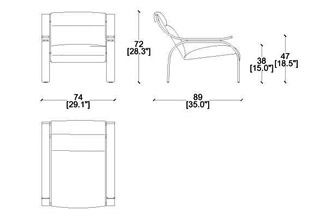 Cassina 722 Woodline Armchair