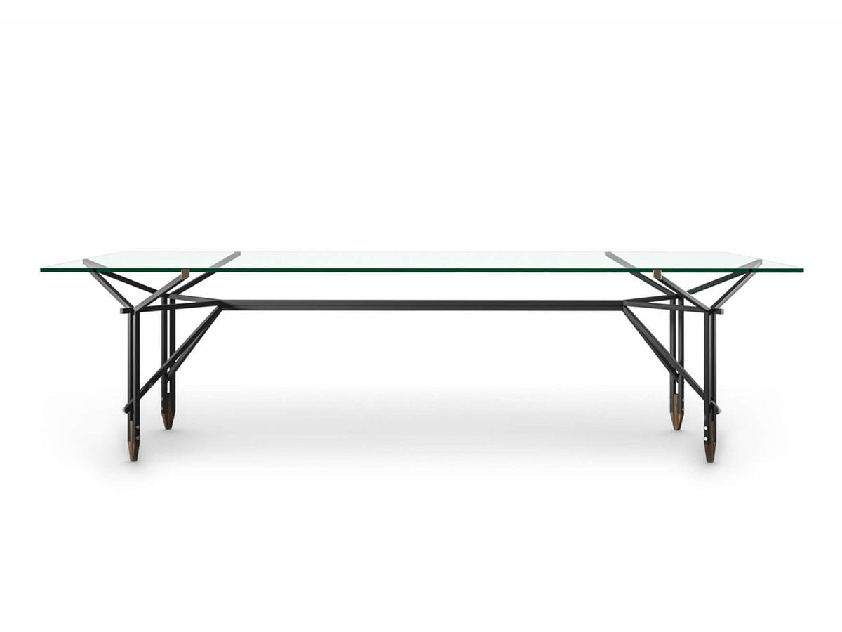Cassina 815 Olimpino Table L 270 Matt Blackclear Glass