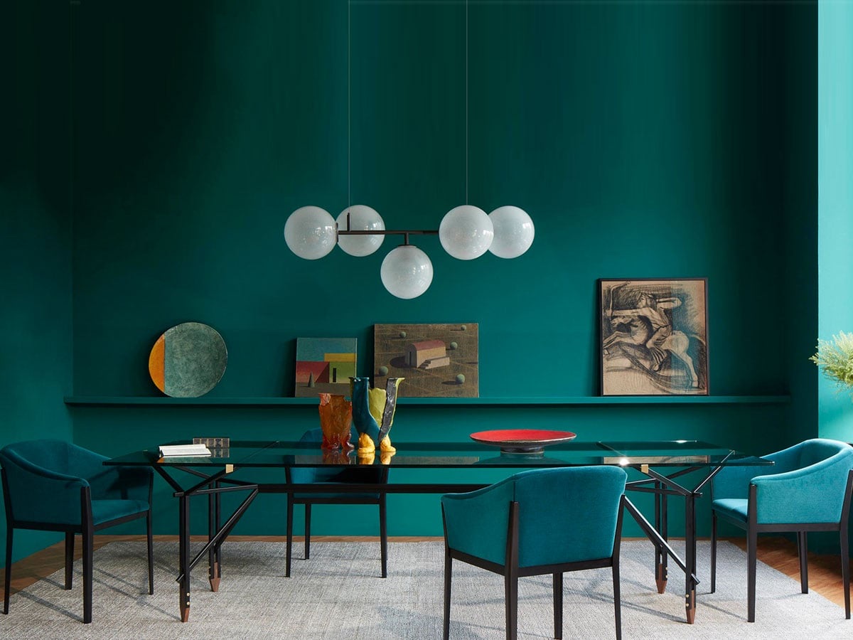 Cassina 815 Olimpino Table L 270 Matt Blackclear Glass