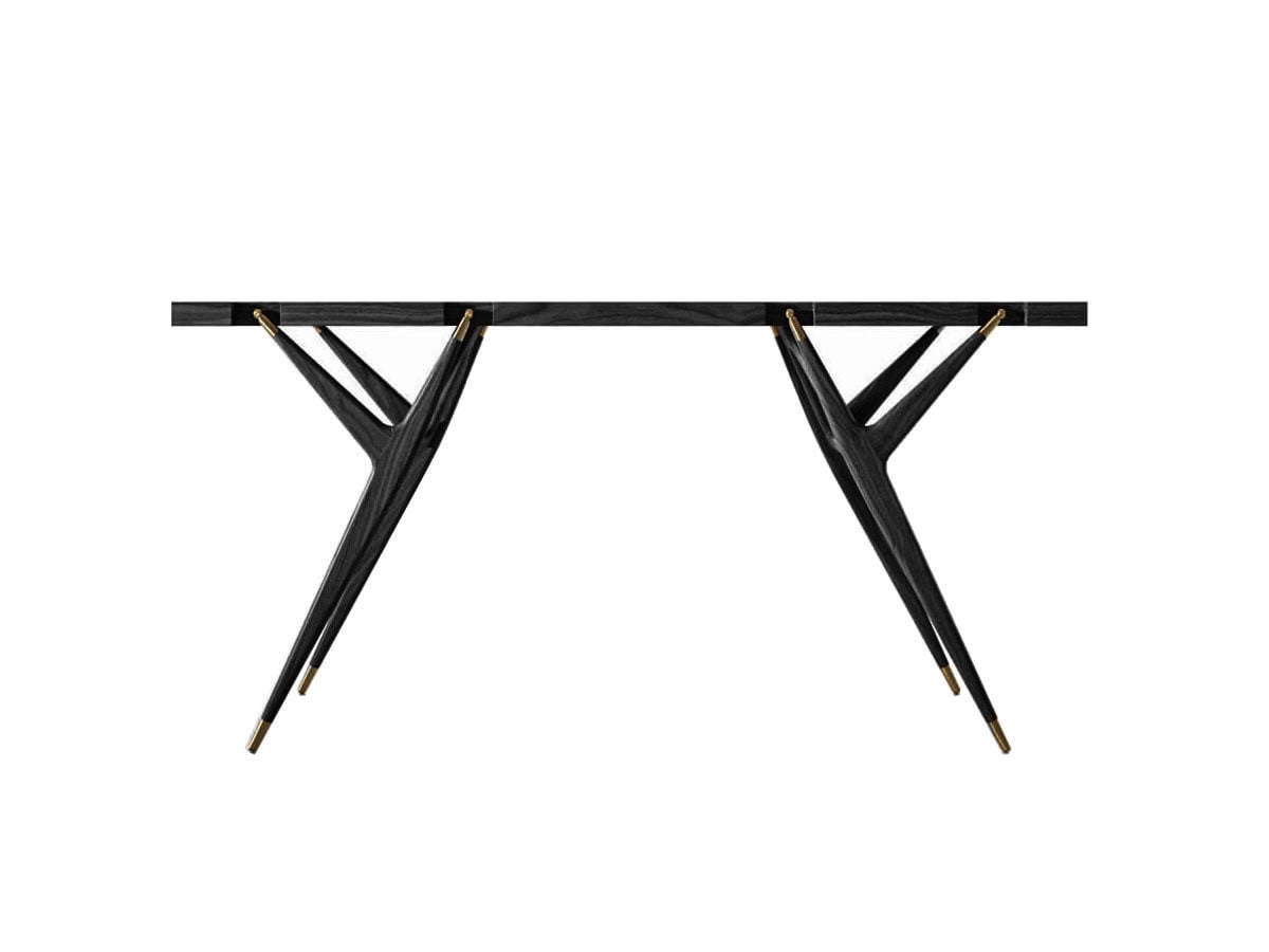 Cassina 816 Pa 1947 Console Black Stained Ash Satin Brass Details