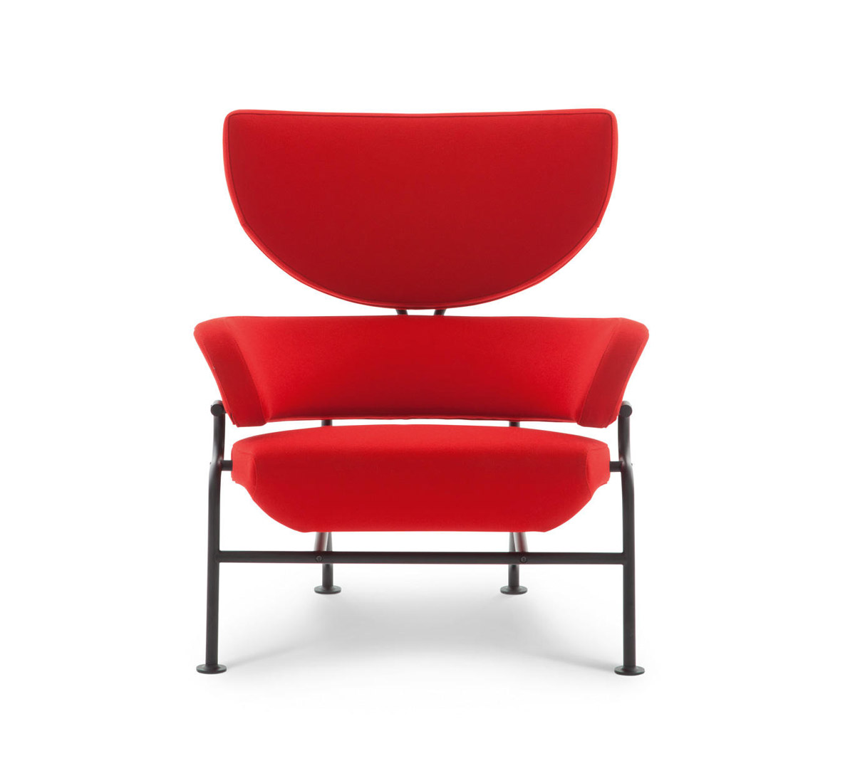 Cassina 836 Tre Pezzi Mat Black Frame Armchair