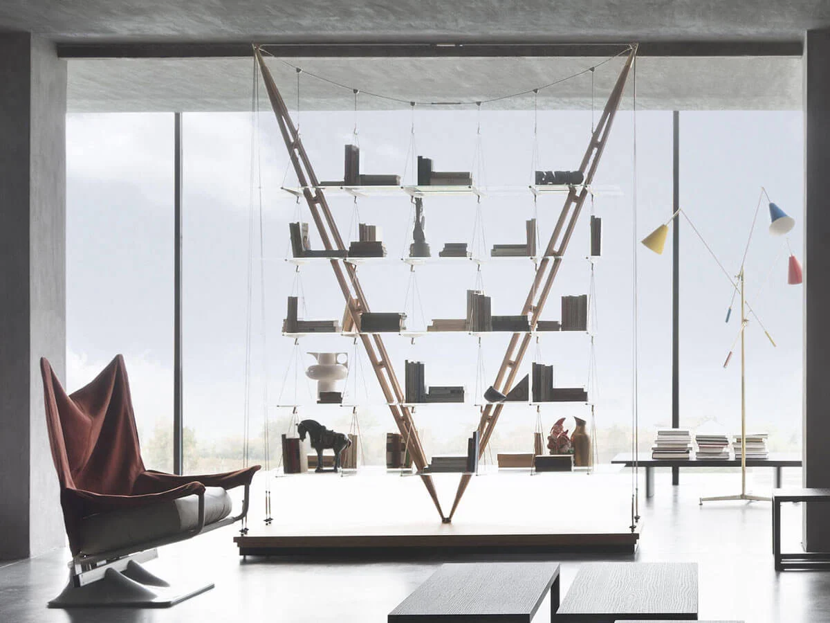 Cassina 838 Veliero Bookshelf Black Stained Ash